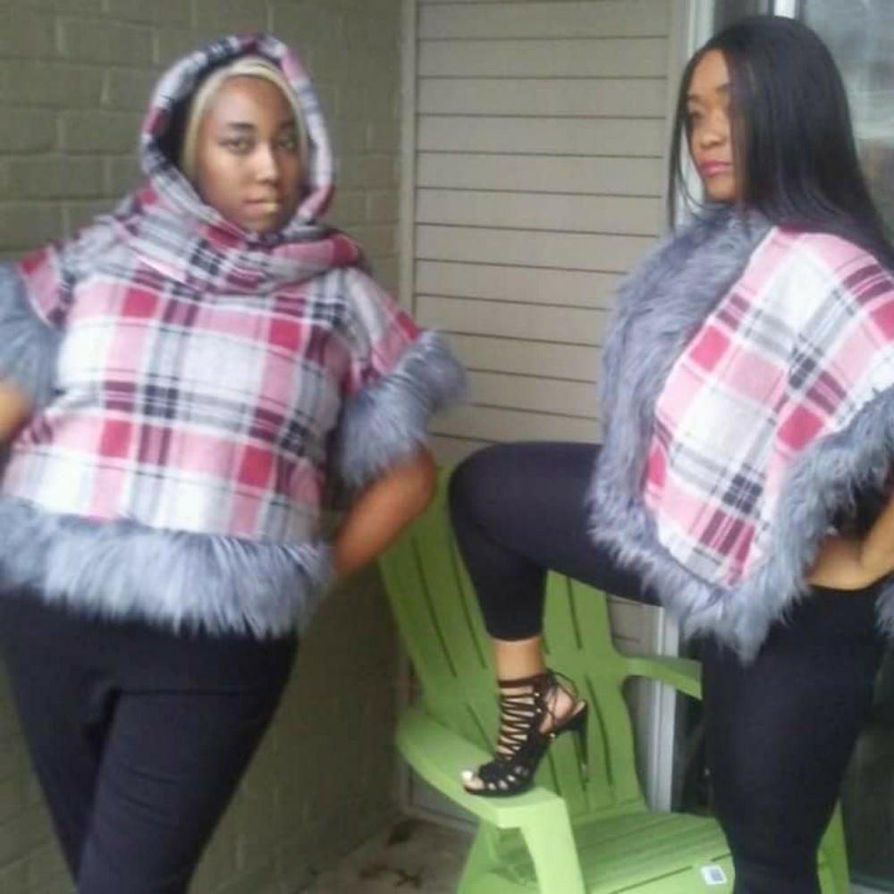 PLAID COAT N SCARF SET